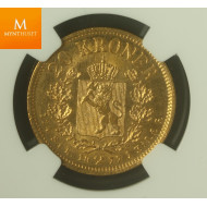 20 kroner 1877 NGC MS62 0/01