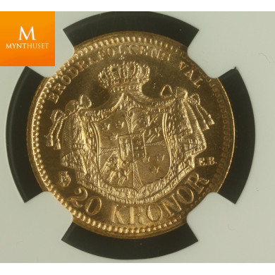 Sweden: 20 Kronor 1887 EB MS65+