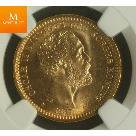 Sweden: 20 Kronor 1887 EB MS65+