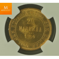 Finland: 20 Markkaa 1880 NGC MS64 Better Year