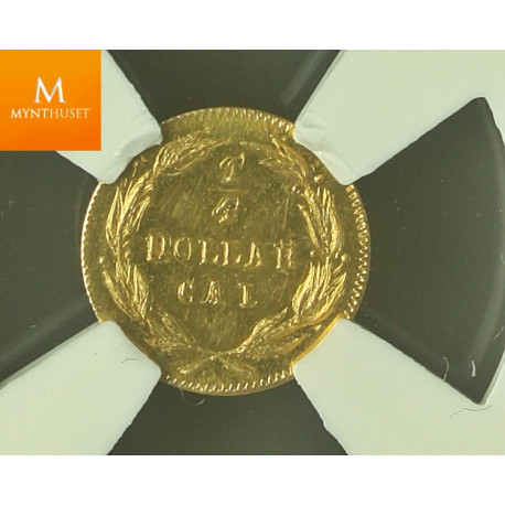 USA: 25 Cents 1873 Liberty Round BG-842 rarity 6 NGC Ms63