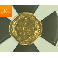 USA: 25 Cents 1873 Liberty Round BG-842 rarity 6 NGC Ms63