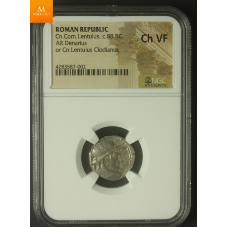 Roman Republic: Lentulus C.88 BC NGC Choice Very Fine