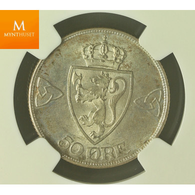 50 øre 1919 kvalitet 0 , NGC MS65