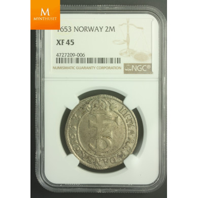 2 mark 1653 kvalitet god 1, NGC XF45