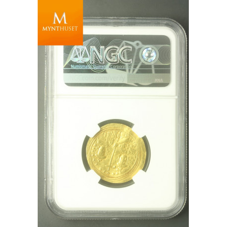 BYZANTINE EMPIRE 976-1025AD Jesus Christ CONSTANTINE VIII BASIL II NGC  VF 5x2