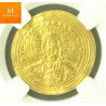 BYZANTINE EMPIRE 976-1025AD Jesus Christ CONSTANTINE VIII BASIL II NGC  VF 5x2