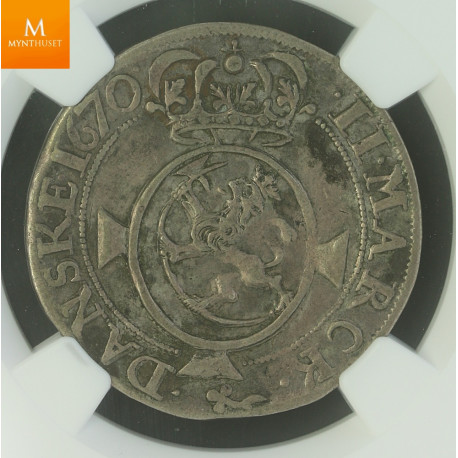 2 mark 1670 NGC VF35, kvalitet 1/1+