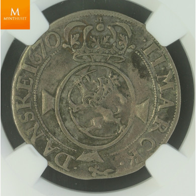 2 mark 1670 NGC VF35, kvalitet 1/1+