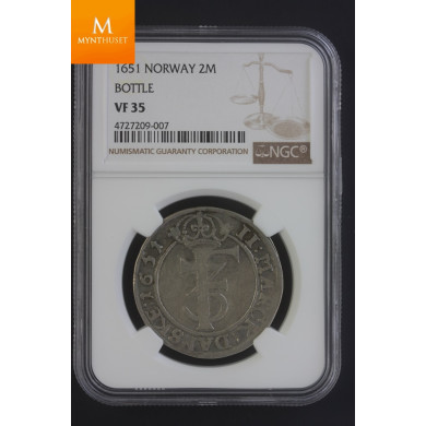 2 Mark 1651 kvalitet VF35, kvalitet 1