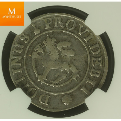 16 skilling (1 mark) 1653 NGC VF25 , kvalitet 1