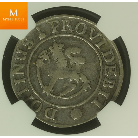 16 skilling (1 mark) 1653 NGC VF25 , kvalitet 1