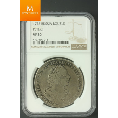 Russia Rouble 1725 Peter I NGC VF20 , kvalitet 1