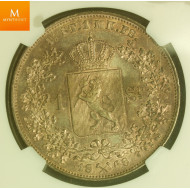 1 Speciedaler 1868 kvalitet 01, NGC AU58. Svært PEN mynt!