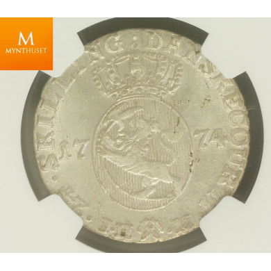 24 skilling 1774 kvalitet 0/01, NGC MS63