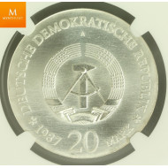 Germany 20 Mark 1987 A Berlin City Seal NGC MS66