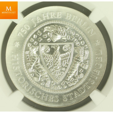 Germany 20 Mark 1987 A Berlin City Seal NGC MS66