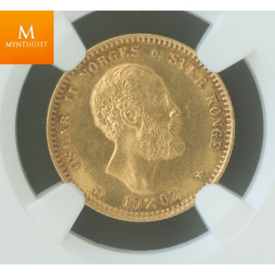 10 kroner 1902 kvalitet 0/01 , NGC MS62