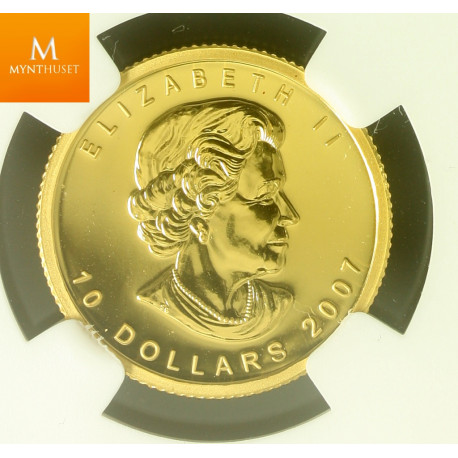 Canada Maple Leaf 10 dollar 2007 M7 Privy NGC MS69