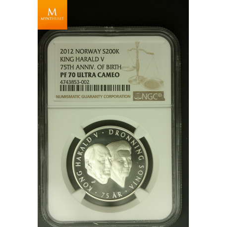 Norway silver 200 kroner 2012 NGC PF70 UCAM