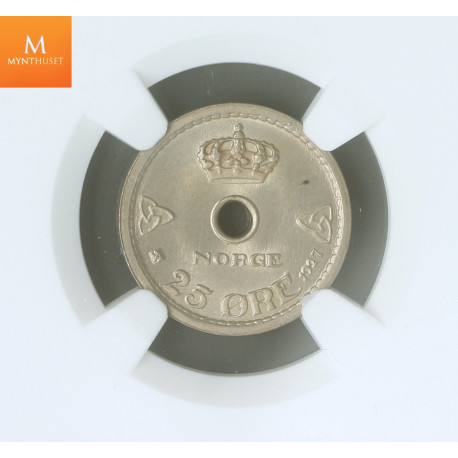 25 øre 1927 kvalitet 0 , NGC MS64+