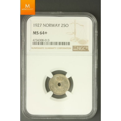 25 øre 1927 kvalitet 0 , NGC MS64+