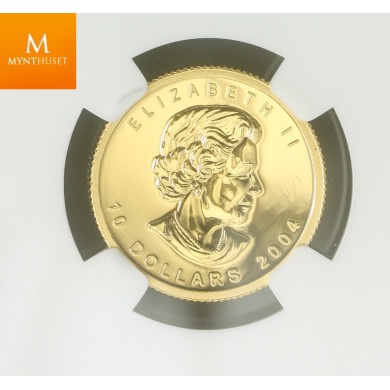 Canada 10 Dollar 2004 Maple Leaf M7 1/4 oz Gold