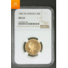 Sweden 20 kronor 1885 kvalitet 0/01, NGC MS63
