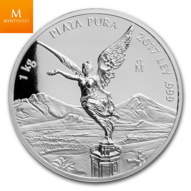 Mexico 1 kilo Silver Libertad 2017 High Relief Prooflike