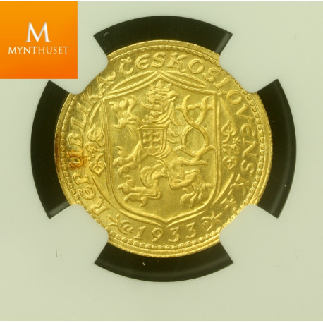 Czechoslov Ducat 1933 NGC MS65