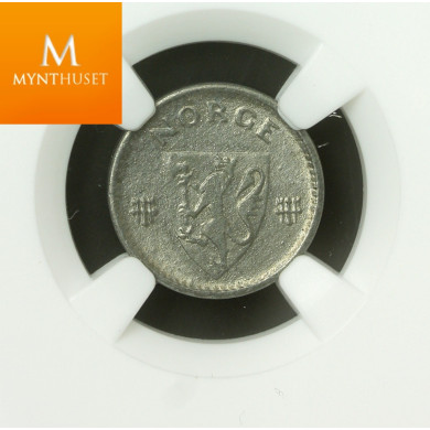 10 øre 1945 Z kvalitet 0 , NGC MS65
