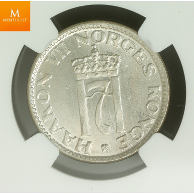 50 øre 1957 kvalitet 0 , NGC MS66