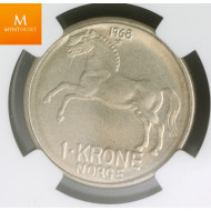 1 krone 1968 kvalitet 0 , NGC MS65
