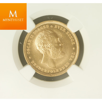 20 kroner 1875 kvalitet 0/01, NGC MS65
