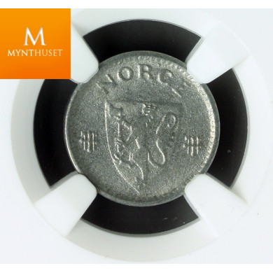 Norway 10 øre 1945 Z kvalitet 0 , NGC MS64