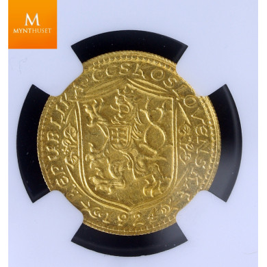 Czechoslov Ducat 1924 NGC MS61