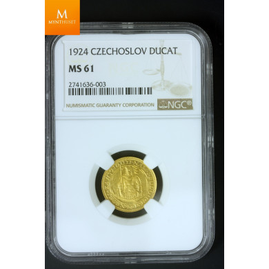 Czechoslov Ducat 1924 NGC MS61