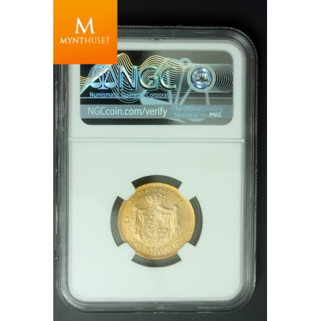 Sweden 20 kronor 1876 ST NGC MS63 RARE
