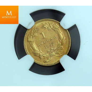 USA 1 dollar 1867 NGC MS61 LOW mintage