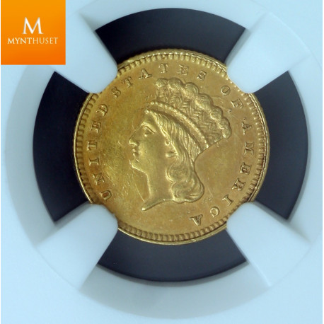 USA 1 dollar 1867 NGC MS61 LOW mintage