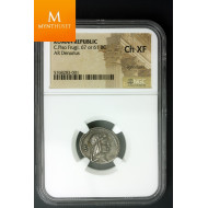 Roman Republic C.Piso Frugi 67 or 61 BC AR Denarius RARE scorpion