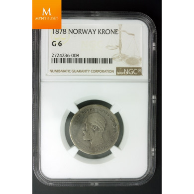 1 krone 1878 kvalitet 1- , NGC graded good 6