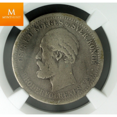 1 krone 1878 kvalitet 1- , NGC graded good 6