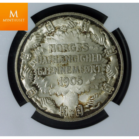 Norway 2 kroner 1906 kvalitet 0 , NGC MS67