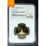 Norway 1999 20 kroner Viking NGC PF69