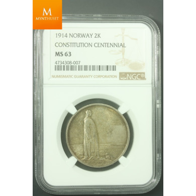 2 Kroner 1904 Mor Norge kvalitet 0/01 , NGC MS3