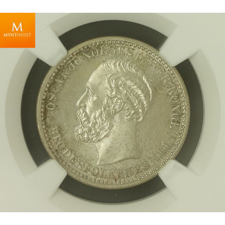 50 øre 1891 kvalitet 0 , NGC MS64+