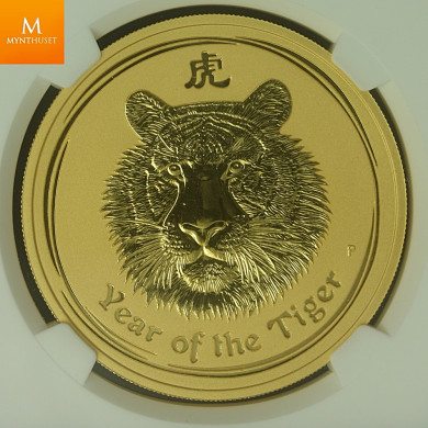 2010 Australia 2 oz Gull Lunar Series 2 Year of the Tiger NGC MS70