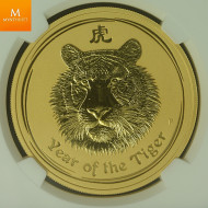 2010 Australia 2 oz Gull Lunar Series 2 Year of the Tiger NGC MS70