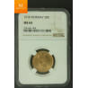 20 krone 1910 kvalitet 0/01 , NGC MS64